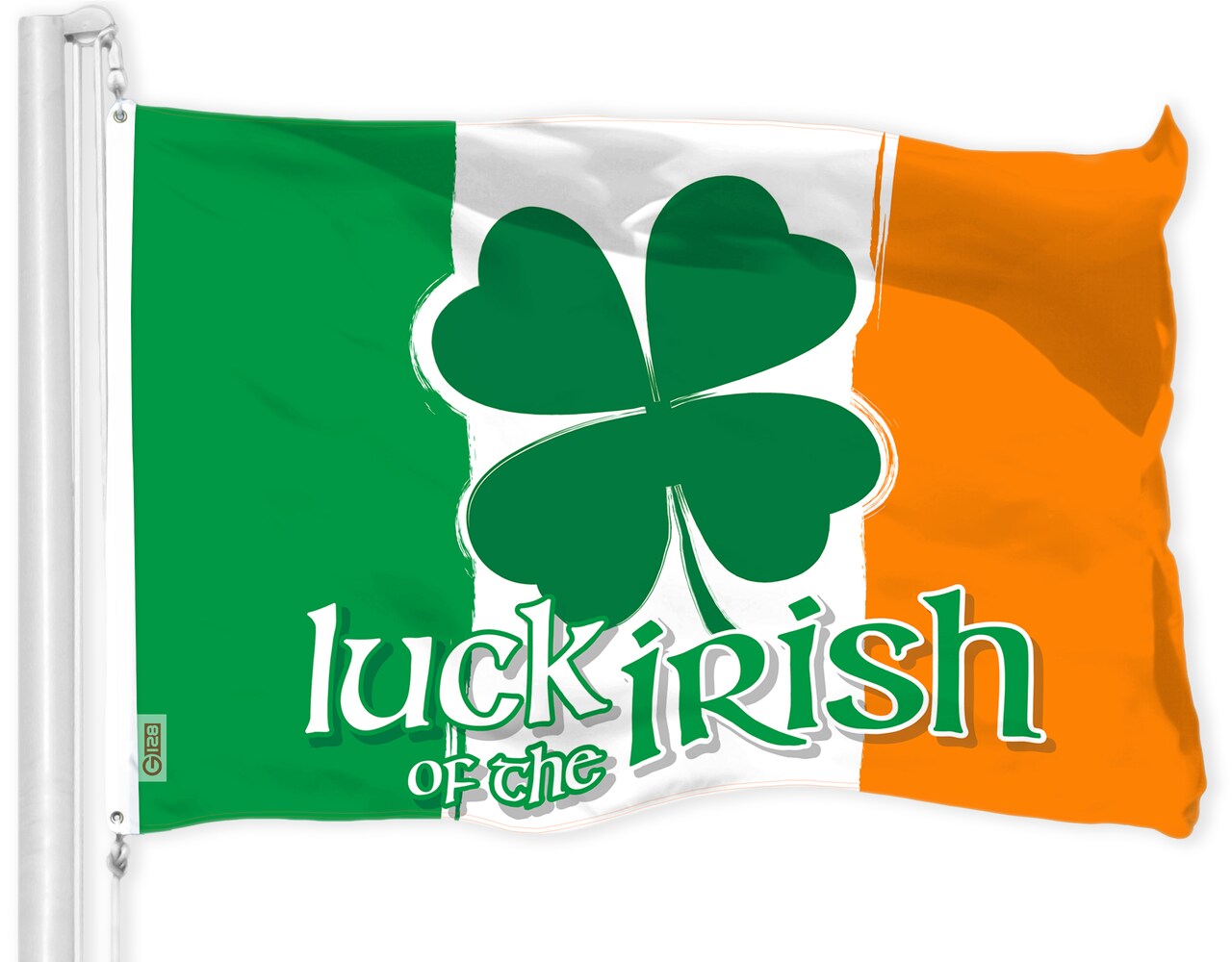 G128 Ireland Irish Luck of the Irish Flag | 3x5 Ft | LiteWeave Pro Series Printed 150D Polyester | Indoor/Outdoor, Vibrant Colors, Brass Grommets, Thicker and More Durable Than 100D Polyester